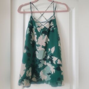 Japna Floral Crisscross Strappy Camisole Top